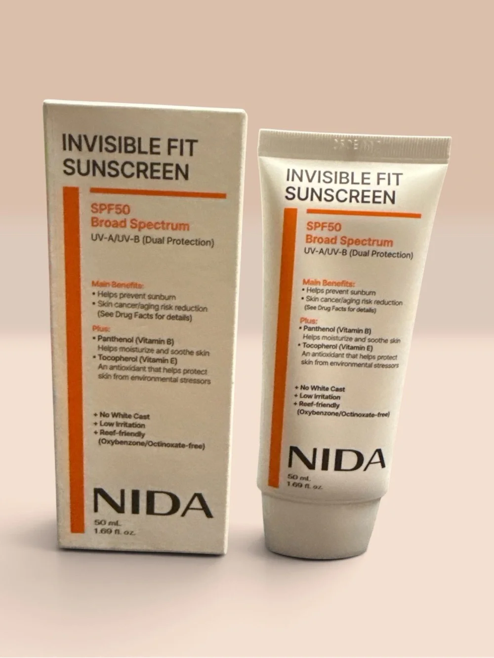 Invisible Fit Sunscreen SPF50 - White Finish